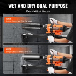 Ydinporakone 3500W 20–300 mm poraushalkaisija telineellä kuiva- ja märkäporaukseen