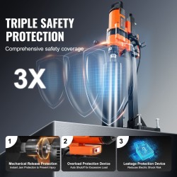 Ydinporakone 3500W 20–300 mm poraushalkaisija telineellä kuiva- ja märkäporaukseen