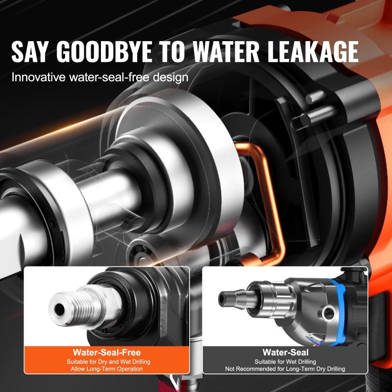 Timanttiporakone 3000W poraushalkaisija 20–200 mm pystytelineellä märkä ja kuivaporaus betonille