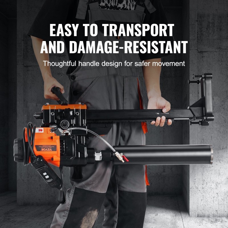 Timanttiporakone 3000W poraushalkaisija 20–200 mm pystytelineellä märkä ja kuivaporaus betonille