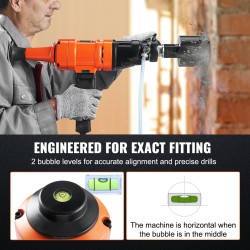 Timanttiporakone käsikäyttöinen 1500W märkäporaukseen 10,2 cm 2-nopeuksinen