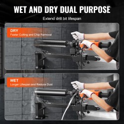 Timanttiporakone 2600W 20–180 mm porauskoko käsikäyttöinen ja telineasennettava