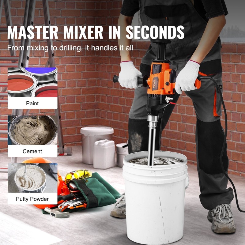 Timanttiporakone 2000W porausläpimitta 20–160 mm kädessä pidettävä poraus ja sekoitus