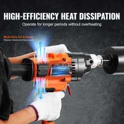 Timanttiporakone 2000W porausläpimitta 20–160 mm kädessä pidettävä poraus ja sekoitus