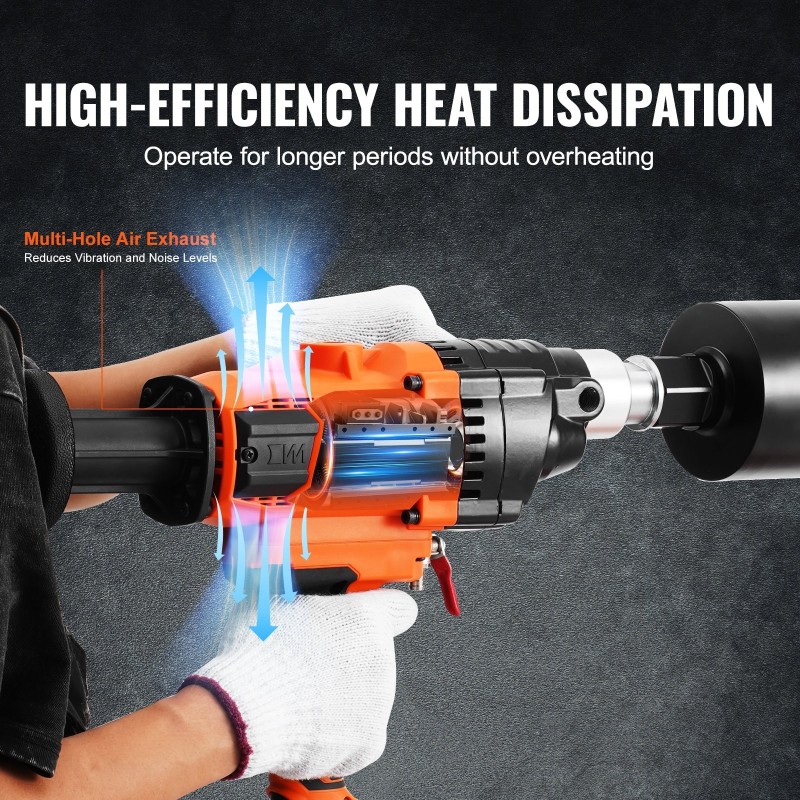 Timanttiporakone 2000W porausläpimitta 20–160 mm kädessä pidettävä poraus ja sekoitus