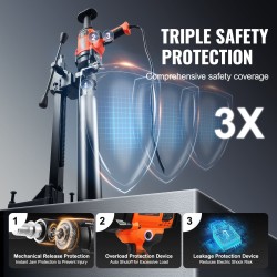 Ydinkairakone 2000 W porausläpimitta 20–160 mm käsikäyttöinen telineasennettava kuiva ja märkäsahaus