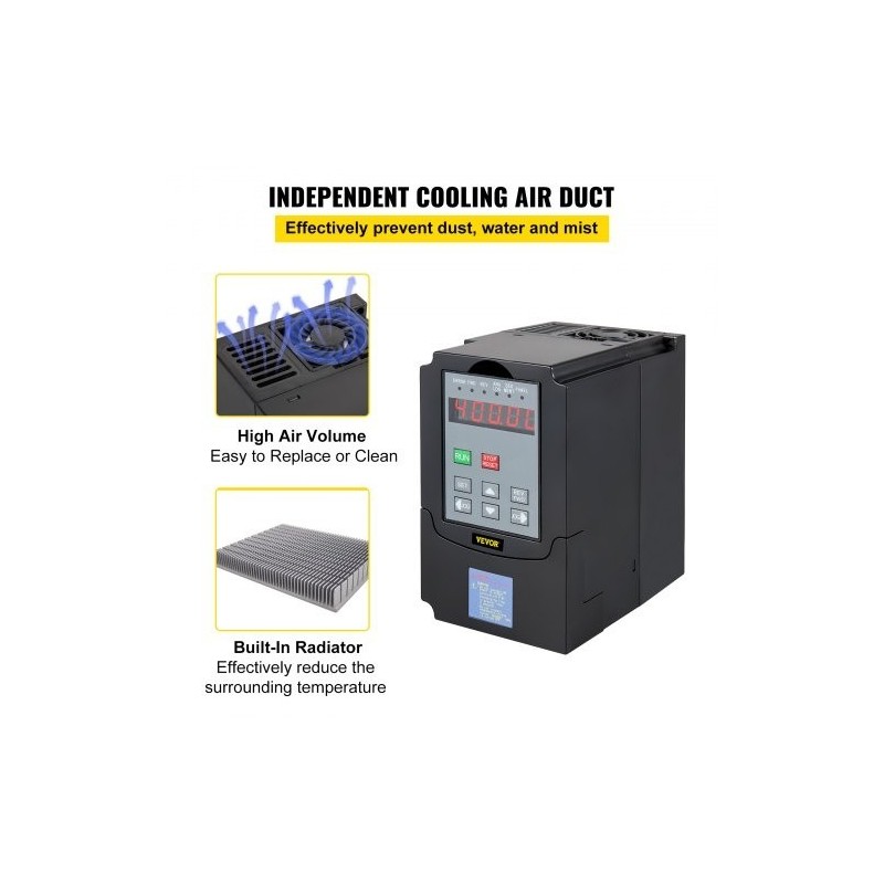Taajuusmuuttaja 4 kW vaihtojännite 200-260 V 3-vaiheinen ulostulo 0.1-400 Hz