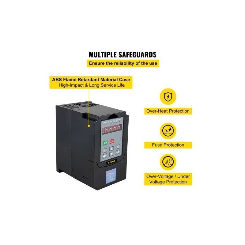 Taajuusmuuttaja 4 kW vaihtojännite 200-260 V 3-vaiheinen ulostulo 0.1-400 Hz