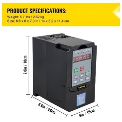 Taajuusmuuttaja 4 kW vaihtojännite 200-260 V 3-vaiheinen ulostulo 0.1-400 Hz
