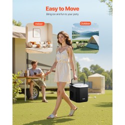 Pöytäjääpalakone 9 jääkuutiota 6–13 minuutissa 0,5 kg säiliö itsepuhdistus kantokahvalla