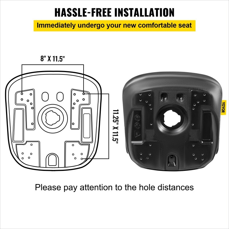 Traktorin istuinpari korkea selkänoja musta vinyyli tyhjennysreikä kangaspehmuste
