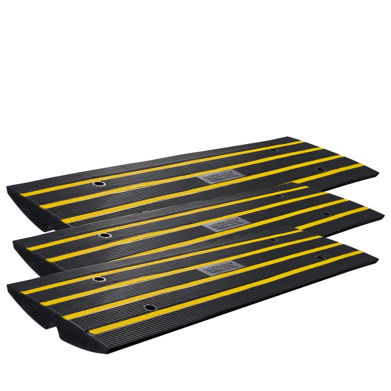 Kumiset reunaluiskat 3 kpl 6,5 cm nousu 15 tonnin kantavuus