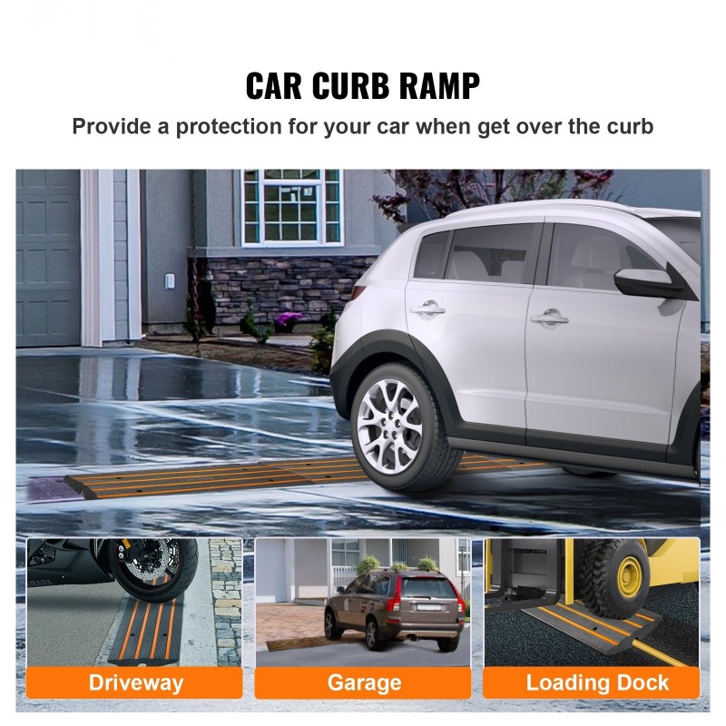 Kuminen reunakynnysramppi 2 kpl 6,5 cm nousu 15 tonnin kuormankesto ajoteille