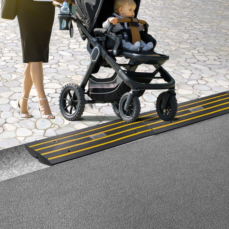 Kuminen reunakynnysramppi 2 kpl 6,5 cm nousu 15 tonnin kuormankesto ajoteille