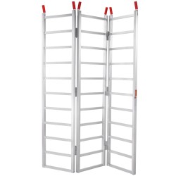 Alumiininen kolmiosainen lastausramppi 1956×1379 mm 0,7 t kuormahihnoin