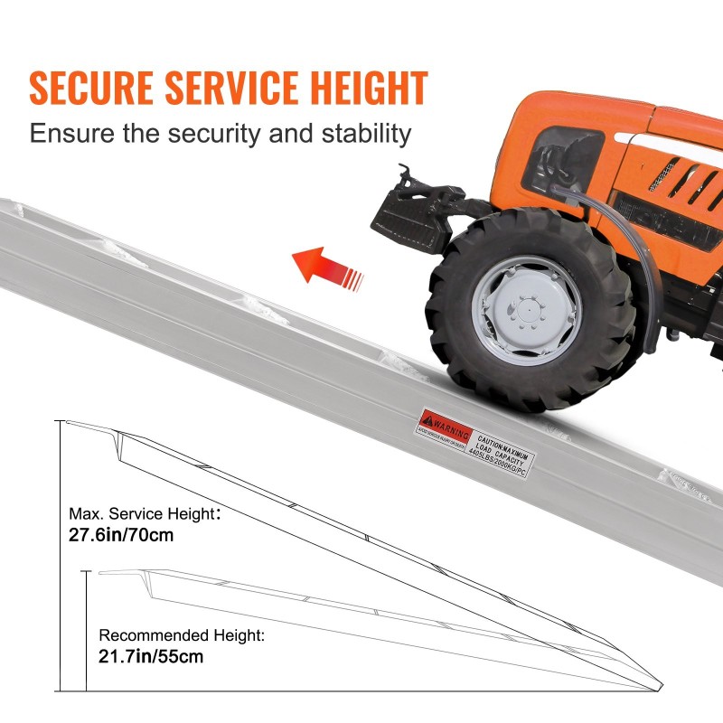 Alumiiniset ajosillat 4 t 1830×380 mm liukuestolla 2 kpl
