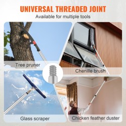 Teleskooppinen oksasaha alumiinivarsi pituus 1,5–6,1 metriä terävä terä mukana harja ja koukkuveitsi