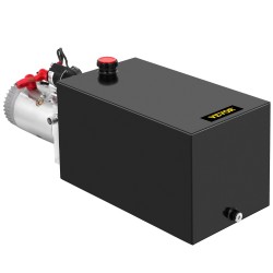 Yksitoiminen hydraulipumppu 12V metallisellä 15L säiliöllä kippiperävaunuihin