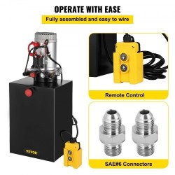 Hydraulinen tehopaketti 20 kvartin terässäiliö 12 voltin kaksoisvaikutteinen kippiperävaunuille