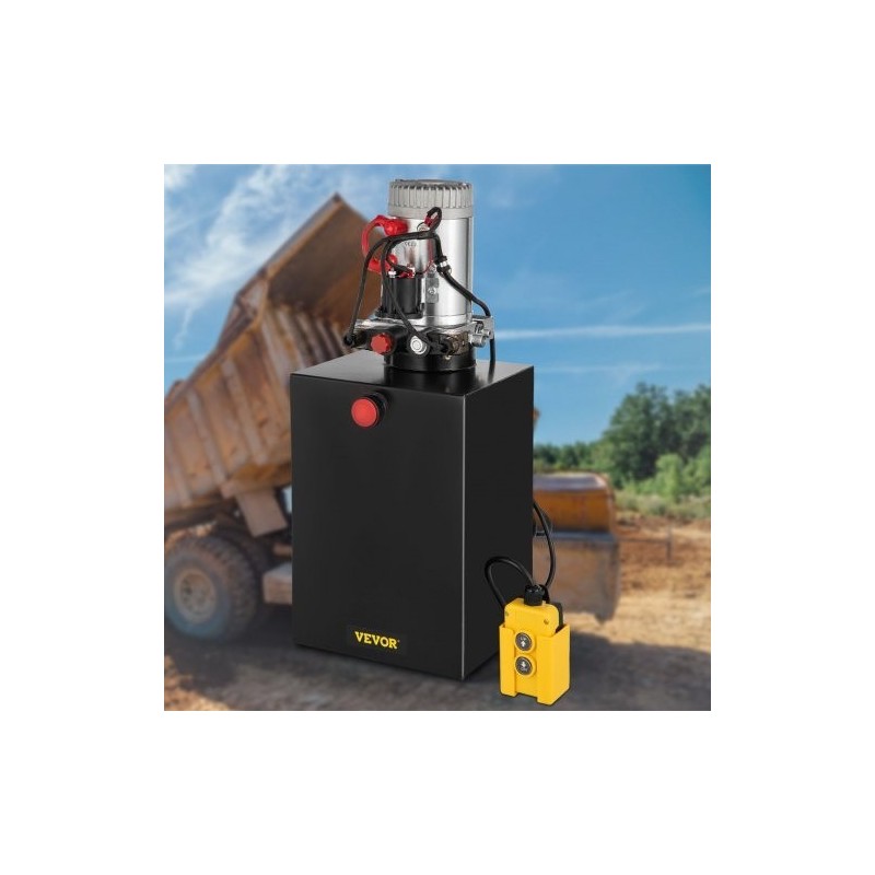 Hydraulinen tehopaketti 20 kvartin terässäiliö 12 voltin kaksoisvaikutteinen kippiperävaunuille