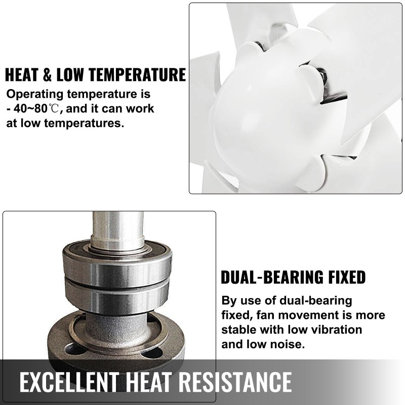 Tuulivoimageneraattori 12 voltin 500 wattia viisilapaiset nailonkuitulavat lataussäätimellä