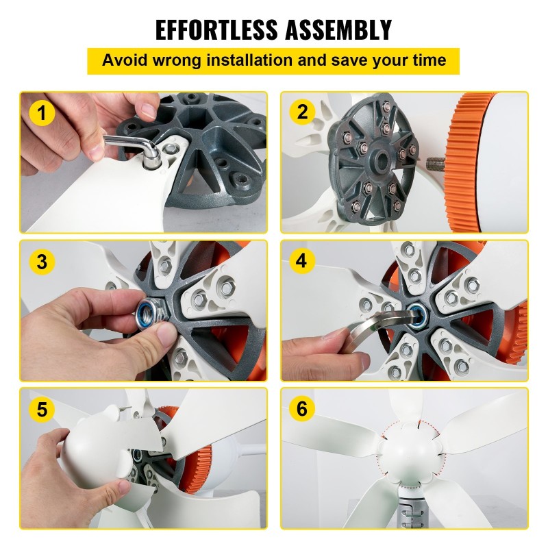 Tuuligeneraattori 12V 500W 5 lapaa MPPT-säädin kolmivaiheinen valualumiinirunko nylonkuitulavat