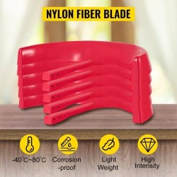 Pystysuuntainen lyhtymallinen tuuliturbiini 12 volttia 400 wattia 5 nailonkuitulavaa lataussäätimellä punainen