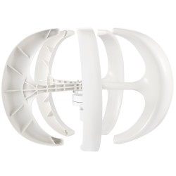 Pystyakselinen tuuligeneraattori 600 watin 12 voltin lyhtymallinen viisilapainen nailonkuitulavoilla