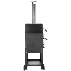 Ulkopizzauuni 12-tuumainen teräs eristetty monipolttoaineinen liikuteltavilla pyörillä