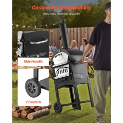 Ulkopizzauuni rautakuori 12-tuumainen kaksitasoinen puulämmitteinen irrotettavilla pyörillä