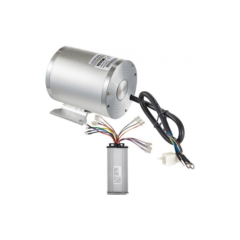 Tasavirtaharjamoottoripaketti 48V 1800W puhdas kuparikäämitys alumiinikuori ohjain poljin laturi