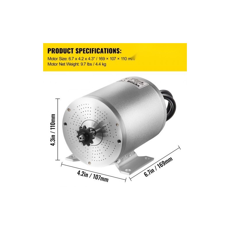 Harjaton tasavirtamoottoripaketti 48V 2000W nimellisnopeus 4300 34A-ohjaimella LCD-kaasukahvalla