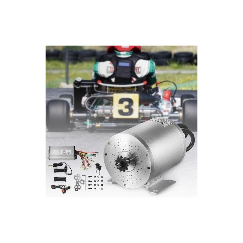 Harjaton tasavirtamoottoripaketti 48V 2000W nimellisnopeus 4300 34A-ohjaimella LCD-kaasukahvalla