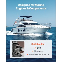 Gimbal-laakerin ulosvetäjä ja asennuslinjaustyökalu merimoottoreille korkealujuuksinen teräs yhteensopiva Mercruiser OMC Volvo