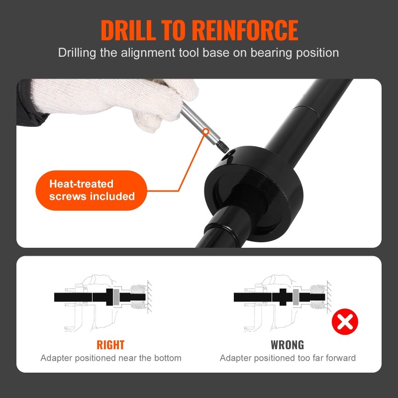 Kehälaakerin kohdistus- ja asennussarja 45-terästä veneen vetolaitteisiin