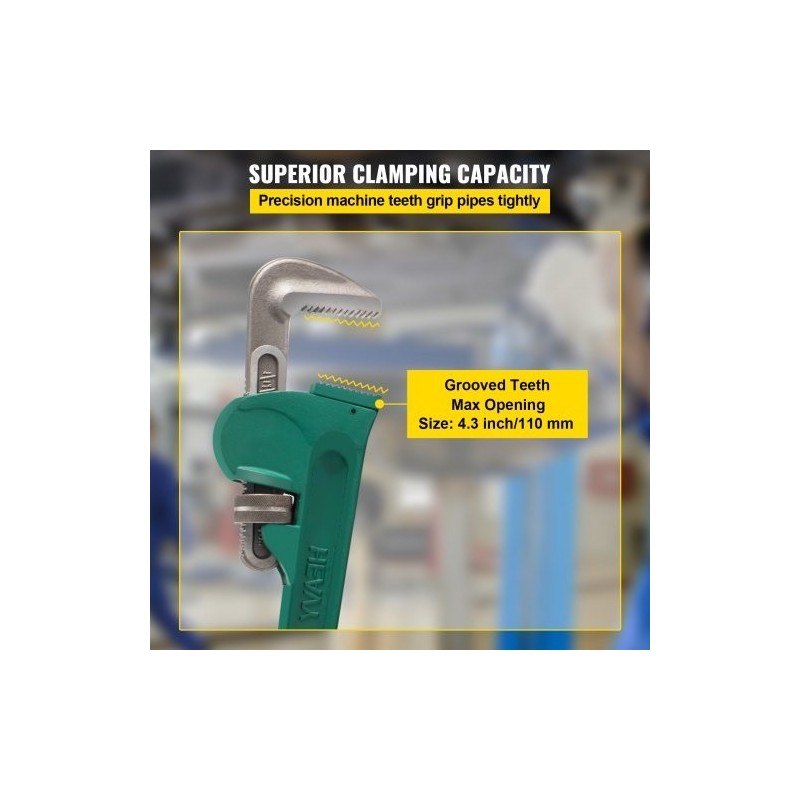 Putkiavain valuteräksinen 48 tuumaa I-palkkivarsi 110 mm leuankapasiteetti