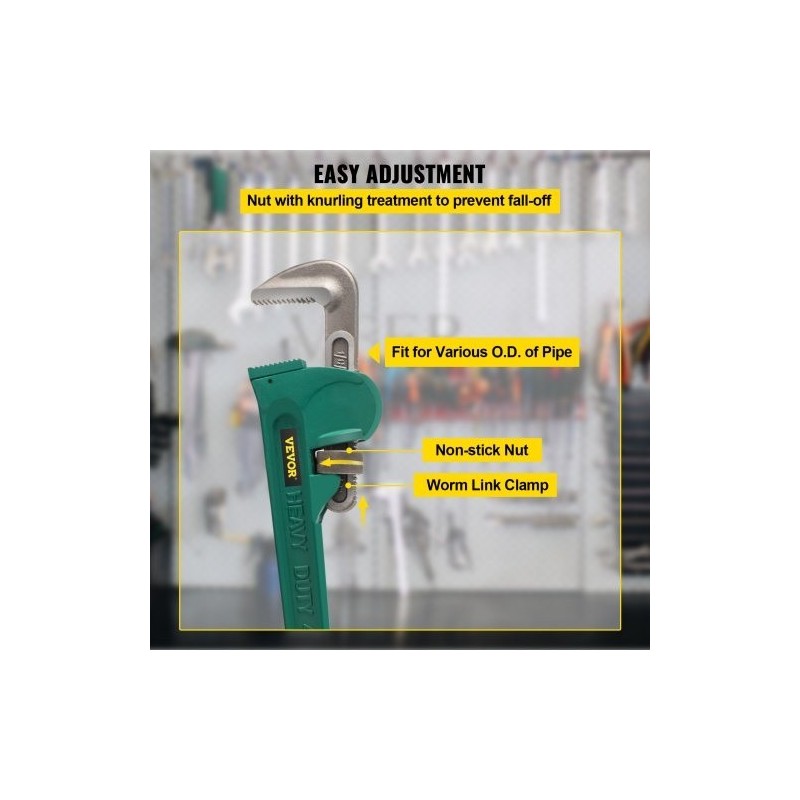 Putkiavain valuteräksinen 48 tuumaa I-palkkivarsi 110 mm leuankapasiteetti