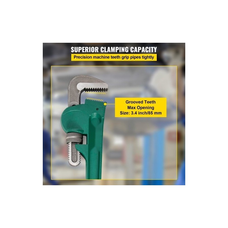 Putkiavain valuteräs suora 91 cm 85 mm leukakapasiteetti raskaan käytön