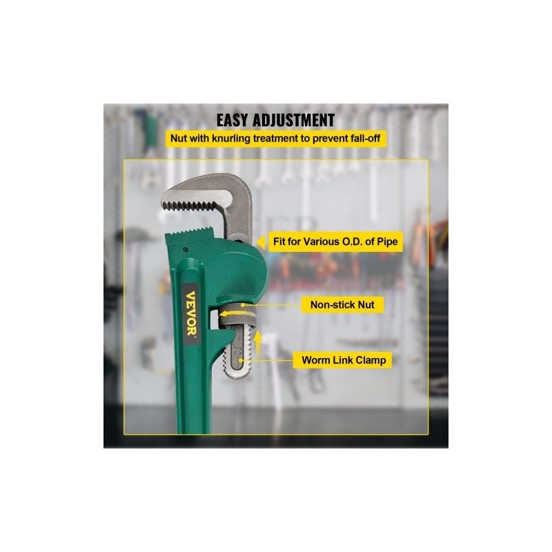 Putkiavain valuteräs suora 91 cm 85 mm leukakapasiteetti raskaan käytön