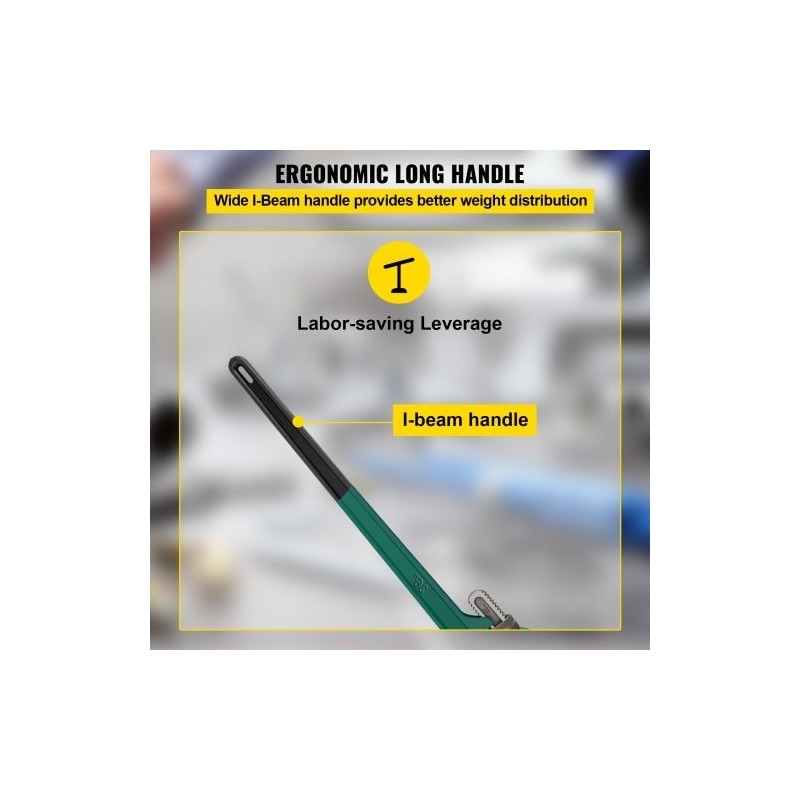 Putkiavain valuteräs suora 91 cm 85 mm leukakapasiteetti raskaan käytön