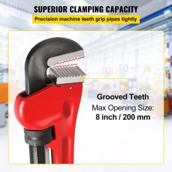 Putkiavain teräs 60 tuumaa 200 mm leukakapasiteetti LVI ja rakennustöihin