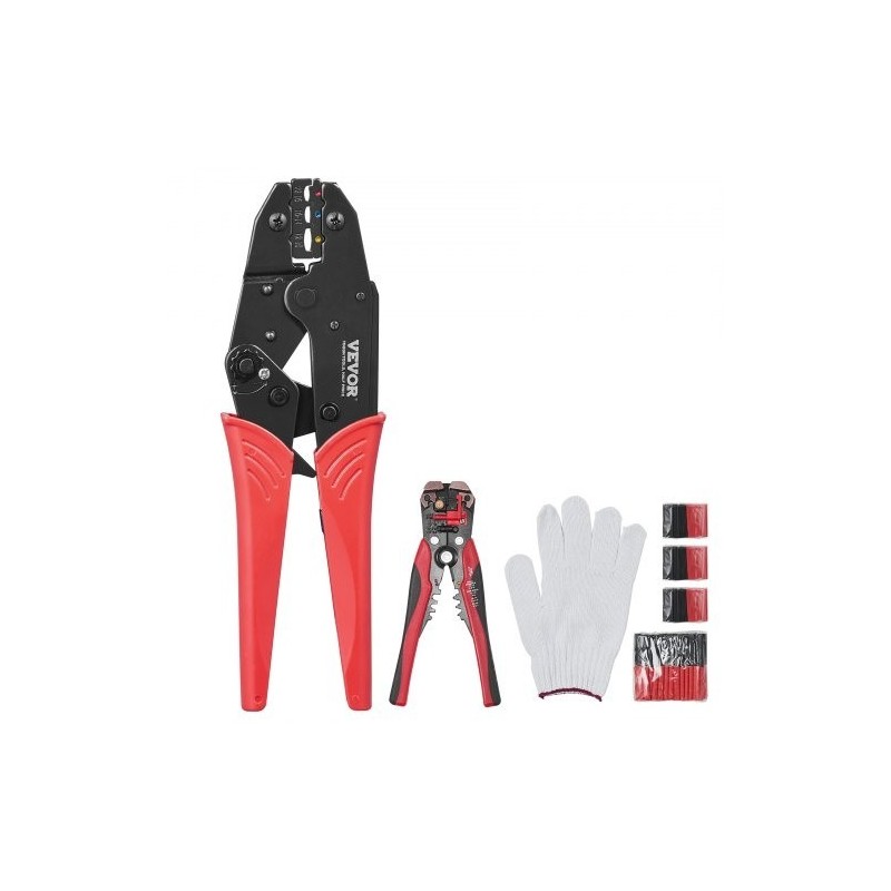 Räikkäpihdit 0,5–6 mm² lämpökutisteliittimille, nylonliittimille ja holkkoliittimille räikemekanismilla korkeakovuus-terästä