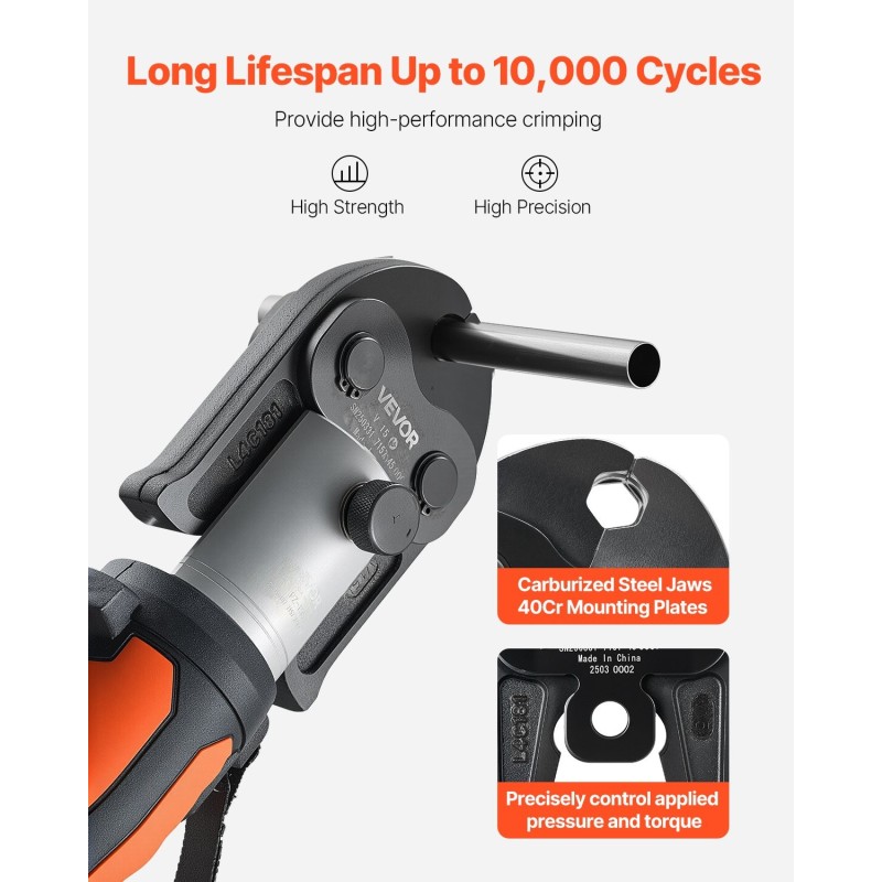 Puristusleuka 15 mm hiiletyskarkaistu teräs V-tyypin eurooppalaisen standardin ruostumattomille putkille 1 kpl