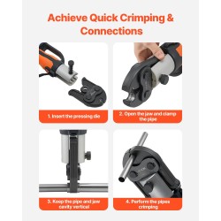 Puristusleuka 15 mm hiiletyskarkaistu teräs V-tyypin eurooppalaisen standardin ruostumattomille putkille 1 kpl