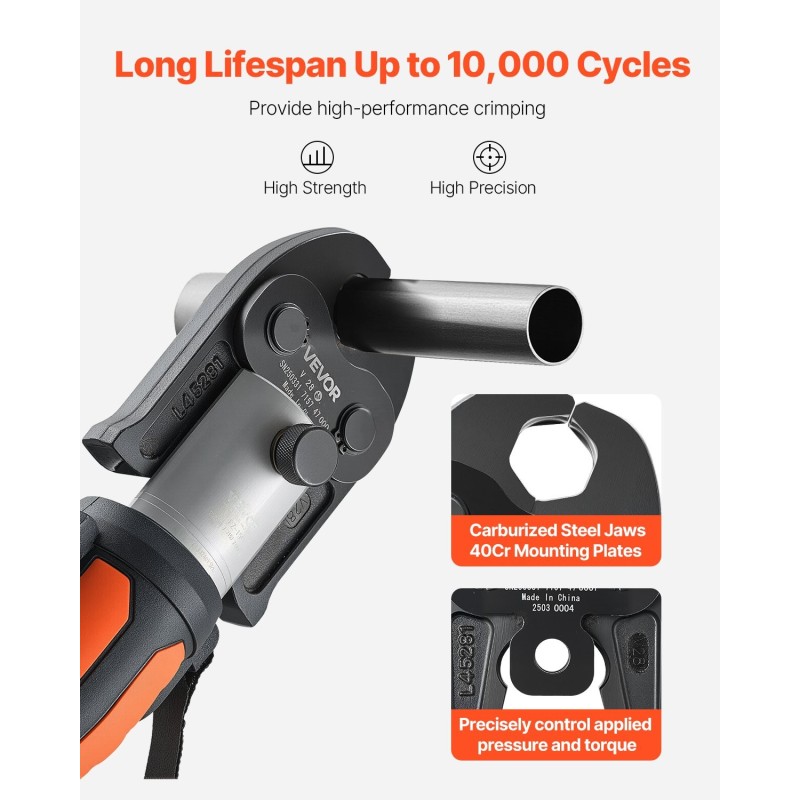 Puristusleuka 28 mm V-tyypin ruostumattomille teräsputkille hiiletyskäsitelty teräs