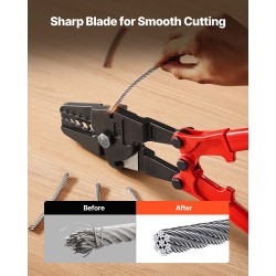 Vaijeripuristuspihdit seosterästä 24 tuumaa 5 puristuskololla 1/16-3/16 tuumaa kupari ja alumiiniholkeille