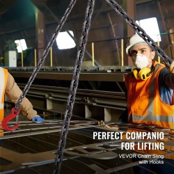 Teräsnostoketju G80 10 mm 300 cm nelijalkainen jousilukitteisilla koukuilla 8344 kg