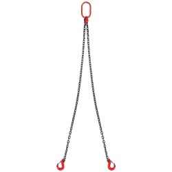 Teräsnostoketju 2 jalkainen 8 mm 150 cm G80 jousisalvakoukuilla 2993 kg