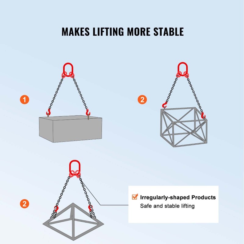 Teräsnostoketju 2-jalkainen 8 mm 150 cm G80 jousisalvakoukuilla 2993 kg