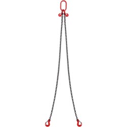 Nostoketju teräs G80 8 mm 182 9 cm kaksijalkainen jousisalpakoukuilla 2993 kg